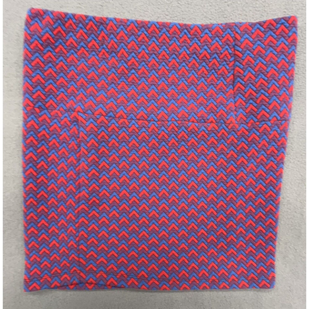 Women Mini Skirt M‎ Red Blue Pencil Geometric Stretch Pull On Casual Party Fun